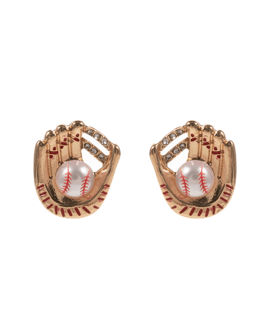 Glove w/ Ball Pearl Hypo Earring - 0.75"