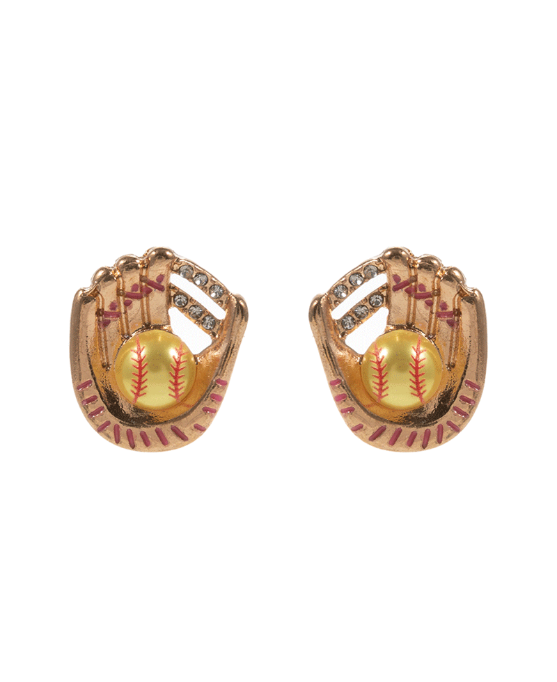 Glove w/ Ball Pearl Hypo Earring - 0.75"