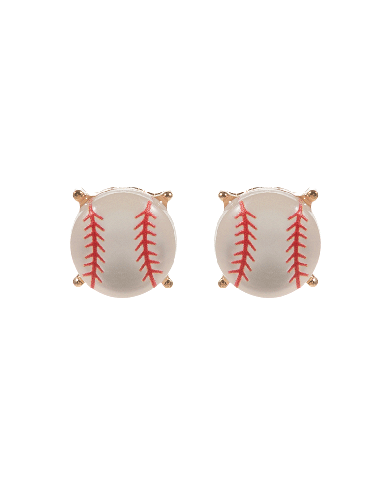 Sport Faux Stone Hypo Post Earring - 0.5"
