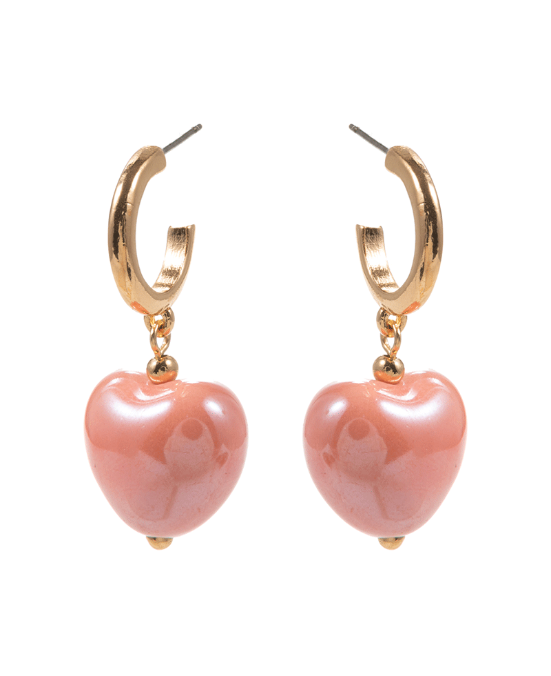 Heart Hypo Titanium Hoop Earring - 1.5"