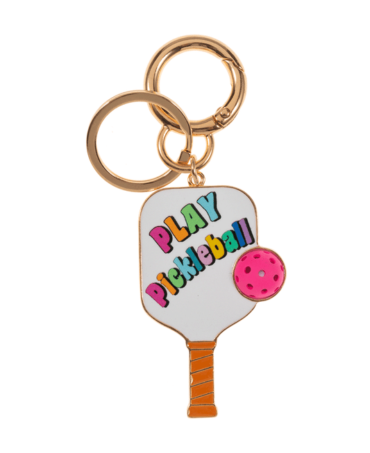 Pickleball Enamel Key Chain - 3.75"