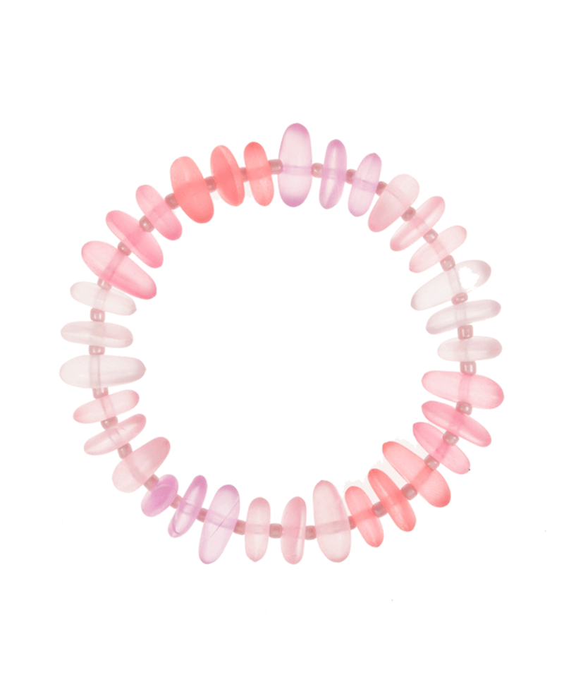 Organic Shaped Faux Sea Glass Beaded Bracelet - 7.25"