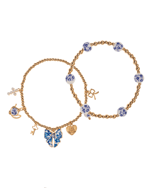 Multi Charm & Ceramic Beads Bracelet