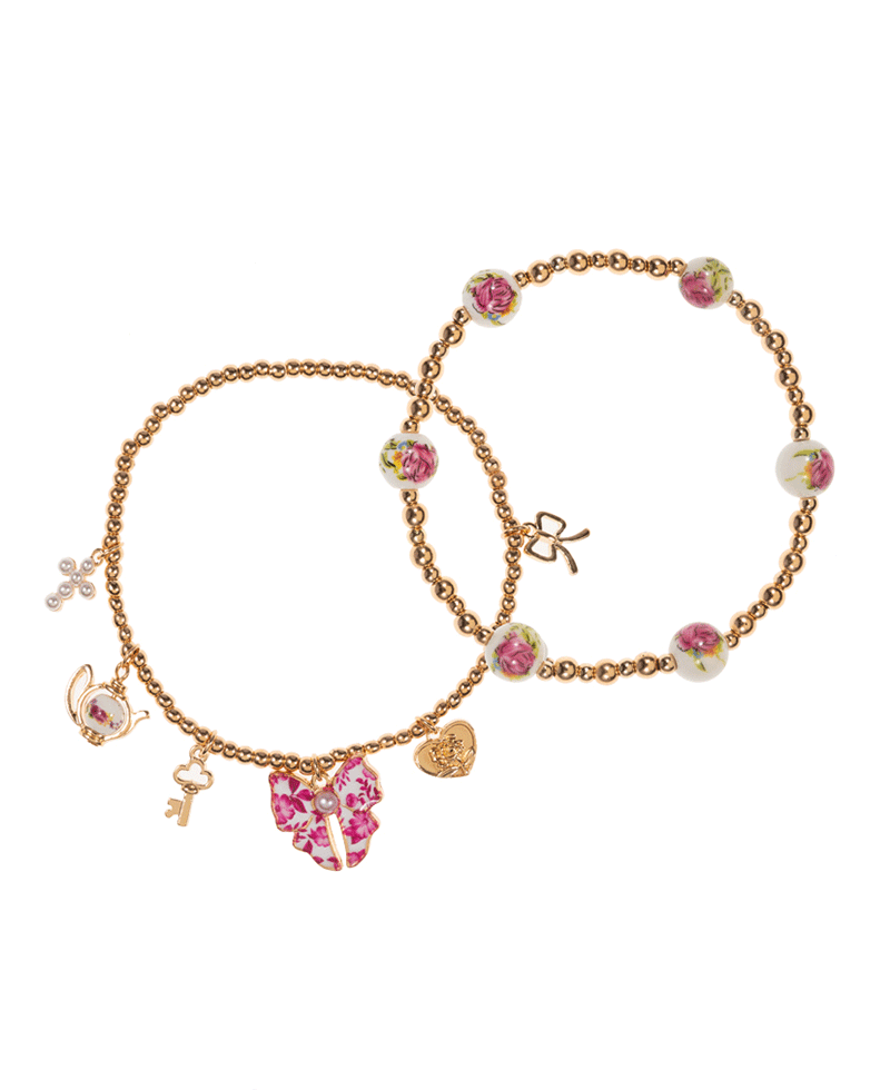 Multi Charm & Ceramic Beads Bracelet