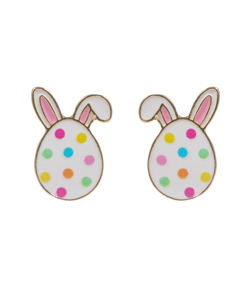 Easter Egg Enamel Titanium Post Earring - 0.75"