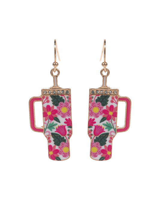 Tumbler Enamel Hypo Earring - 1.5"