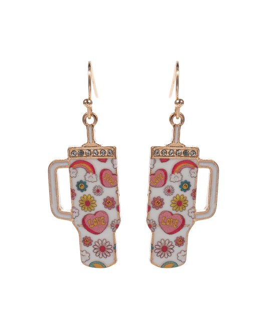 Tumbler Enamel Hypo Earring - 1.5"