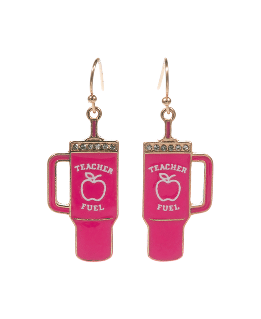 Tumbler Enamel Hypo Titanium Earring - 1.5"