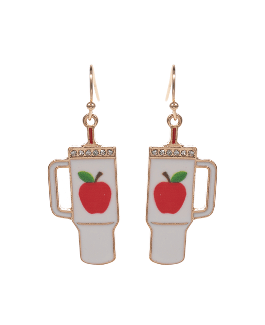 Tumbler Enamel Hypo Titanium Earring - 1.5"