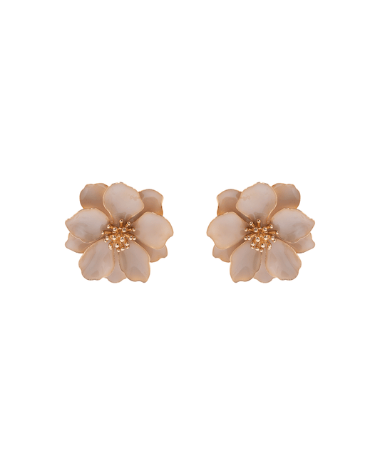 Flower Enamel Hypo Post Earring - 2.0"
