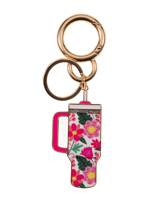 Tumbler Enamel Bag Charm & Key Chain