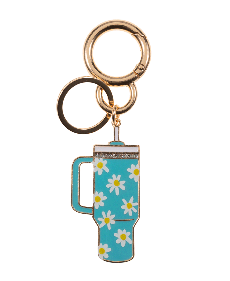 Tumbler Enamel Bag Charm & Key Chain