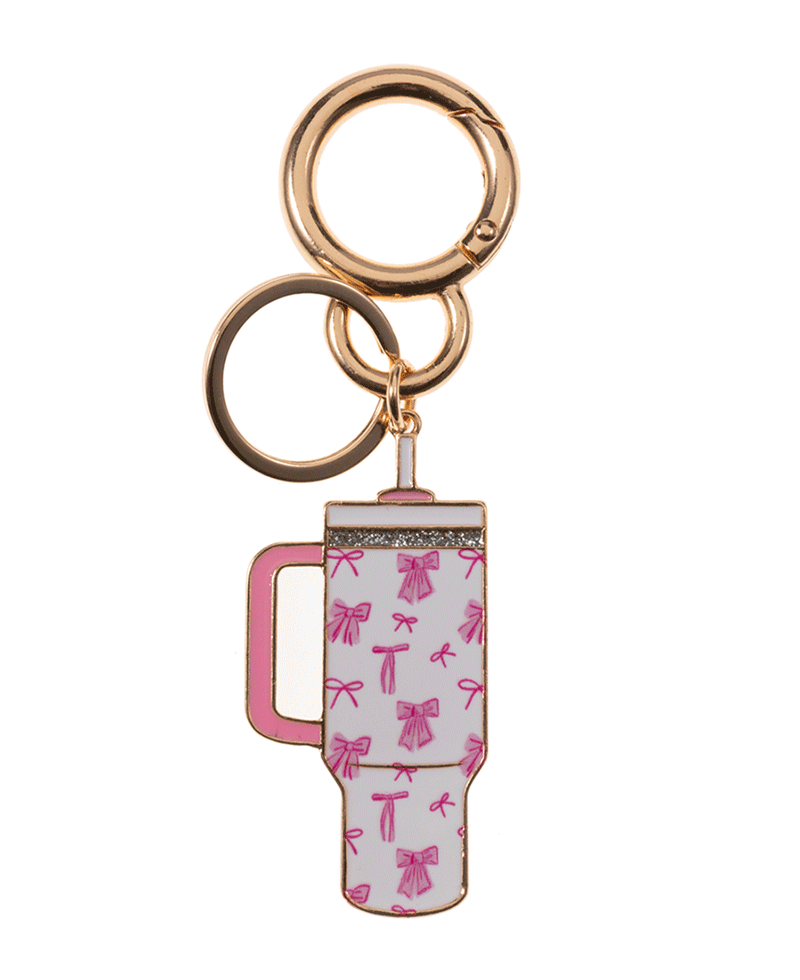 Tumbler Enamel Bag Charm & Key Chain