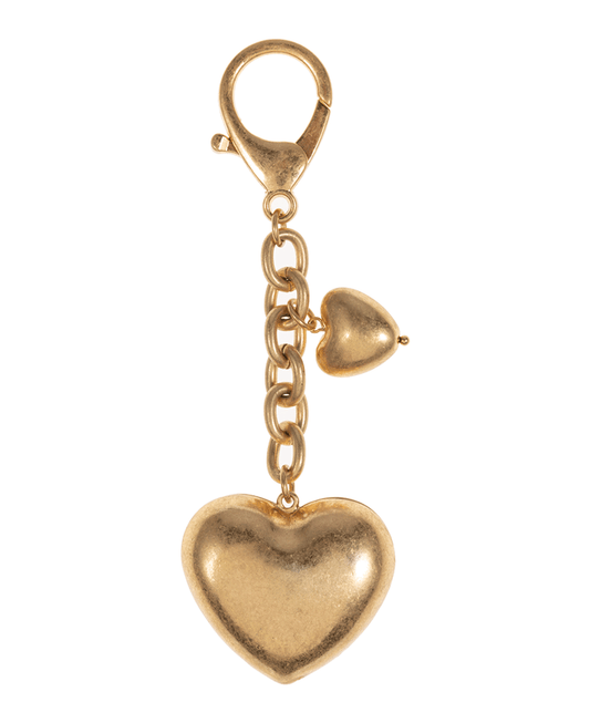 Puffy Heart Bag Charm & Key Chain - 5.0"