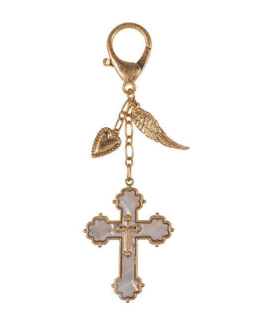 Cross Shell w/ Charms Bag Charm & key Chain - 5.0"