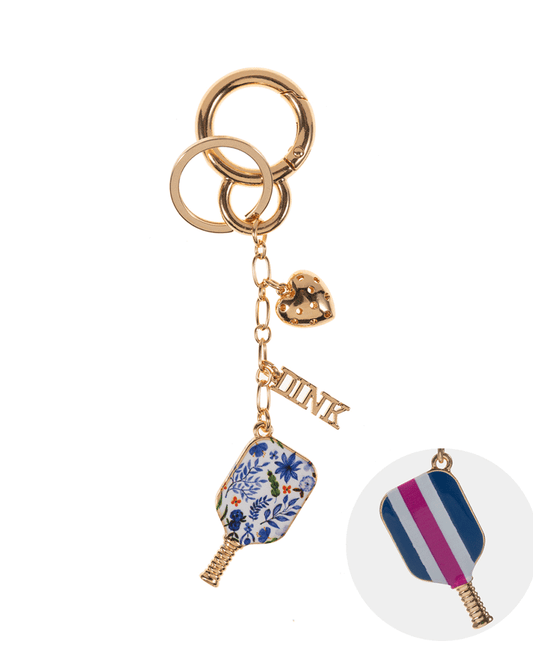 Pickleball Enamel Bag Key Chain - 5.0"