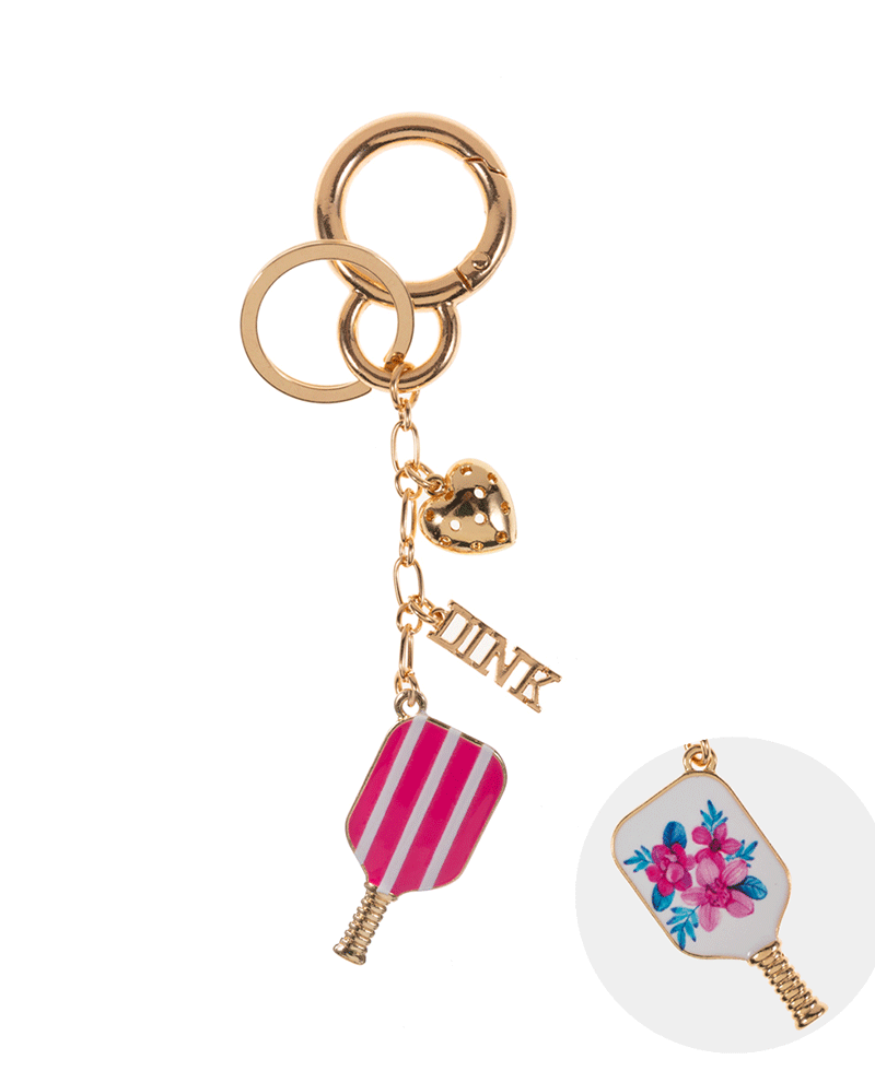 Pickleball Enamel Bag Key Chain - 5.0"