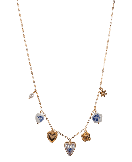 Multi Charm Short Necklace - 18"