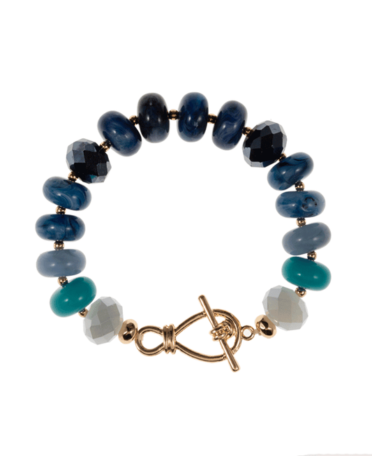 Round Multi Bead Stretch Bracelet