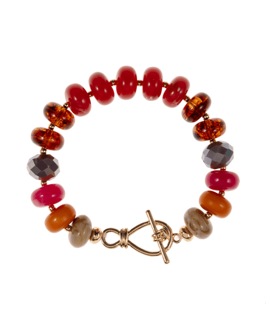 Round Multi Bead Stretch Bracelet