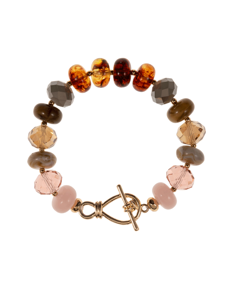 Round Multi Bead Stretch Bracelet