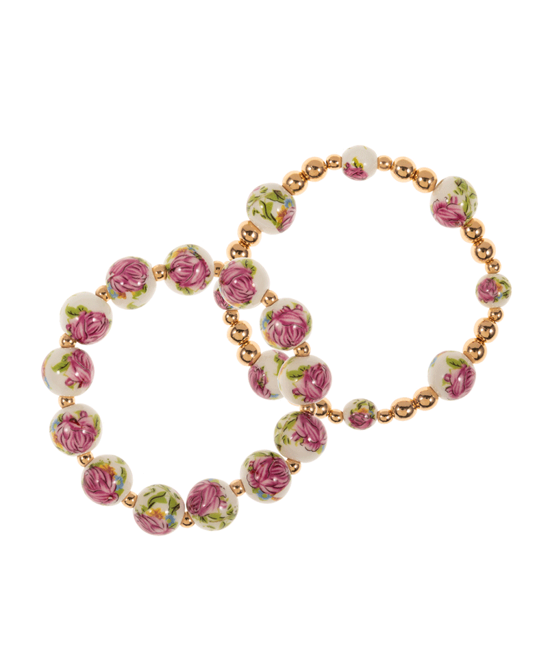 Ceramic Beads 2 Set Bracelet