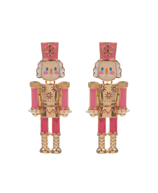 Nut Cracker Enamel Hypo Earring - 1.75"