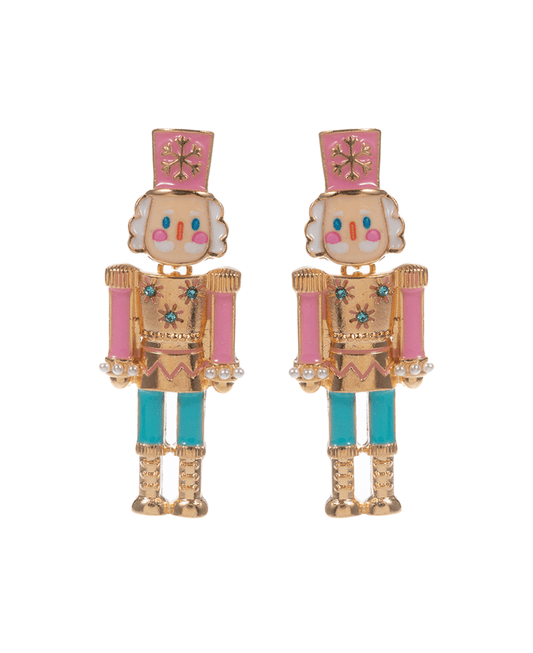 Nut Cracker Enamel Hypo Earring - 1.75"