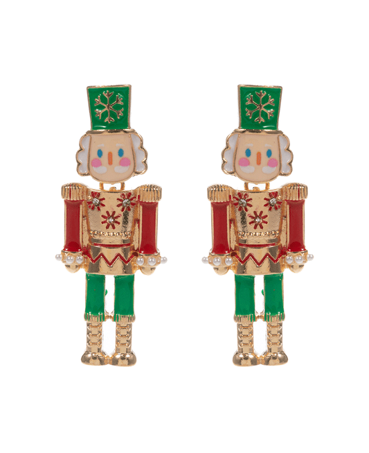 Nut Cracker Enamel Hypo Earring - 1.75"