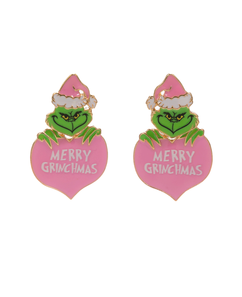 Green Monster Enamel Hypo Earring - 1.75"