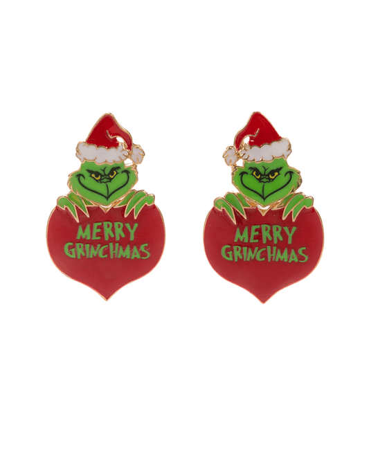 Green Monster Enamel Hypo Earring - 1.75"