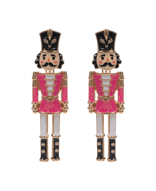 Nut Cracker Enamel Hypo Earring - 2.25"