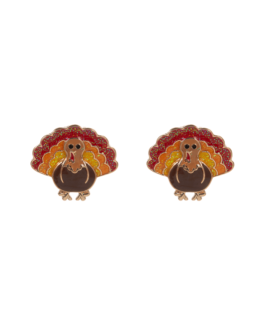 Turkey Enamel Hypo Titanium Post Earring - 0.75"