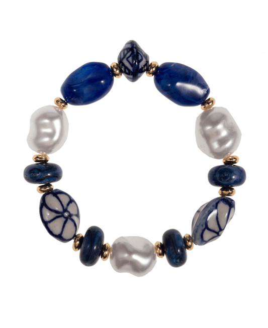 Ceramic & Resin Beads Stretch Bracelet