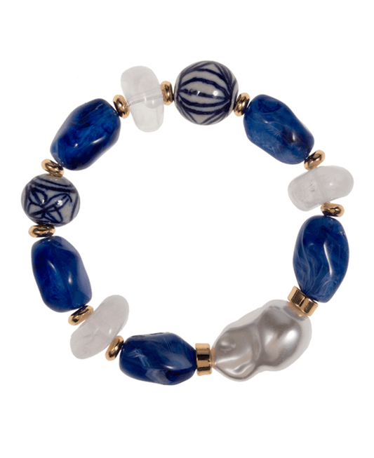 Resin & Ceramic Beads Stretch Bracelet