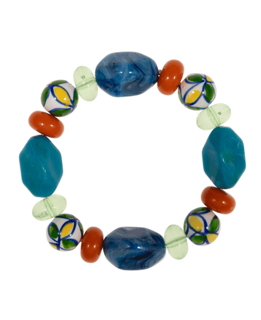 Resin & Ceramic Beads Stretch Bracelet