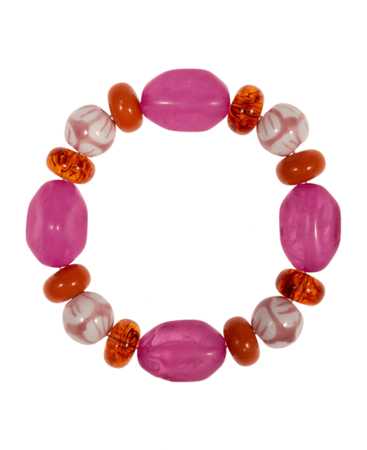 Resin & Ceramic Beads Stretch Bracelet