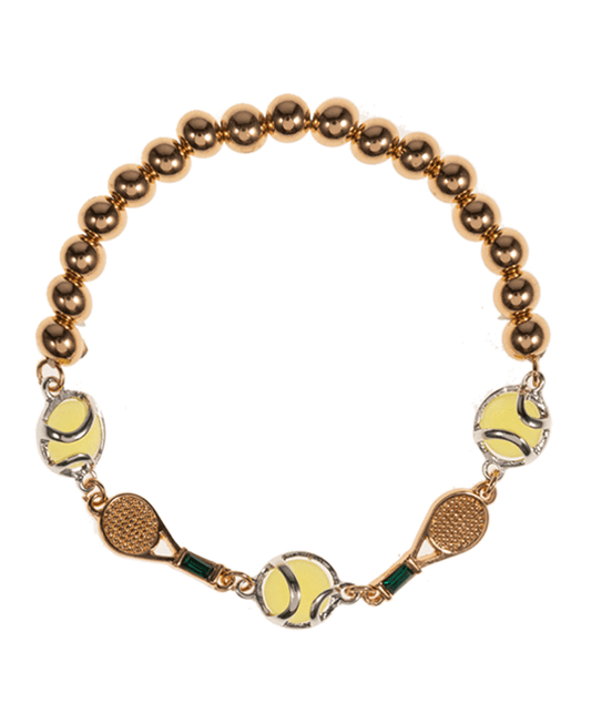 Tennis Themed Stretch Bracelet