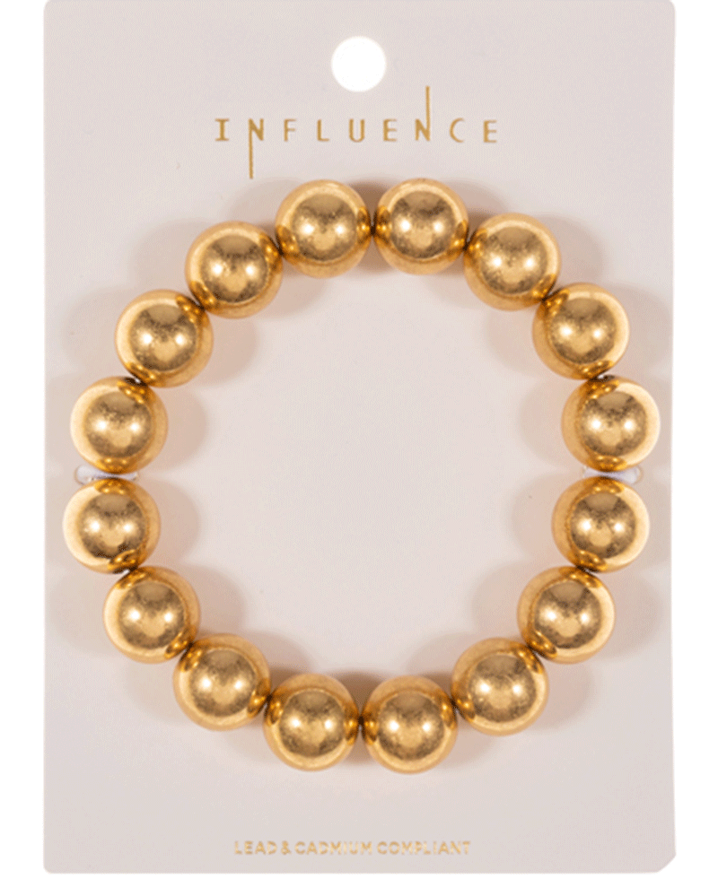 Round 12mm CCB Stretch Bracelet