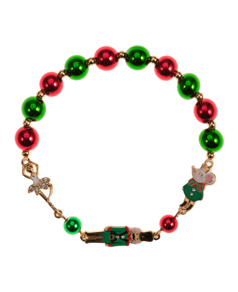 Nutcracker Icons w/ Colored Metal Ball Bracelet
