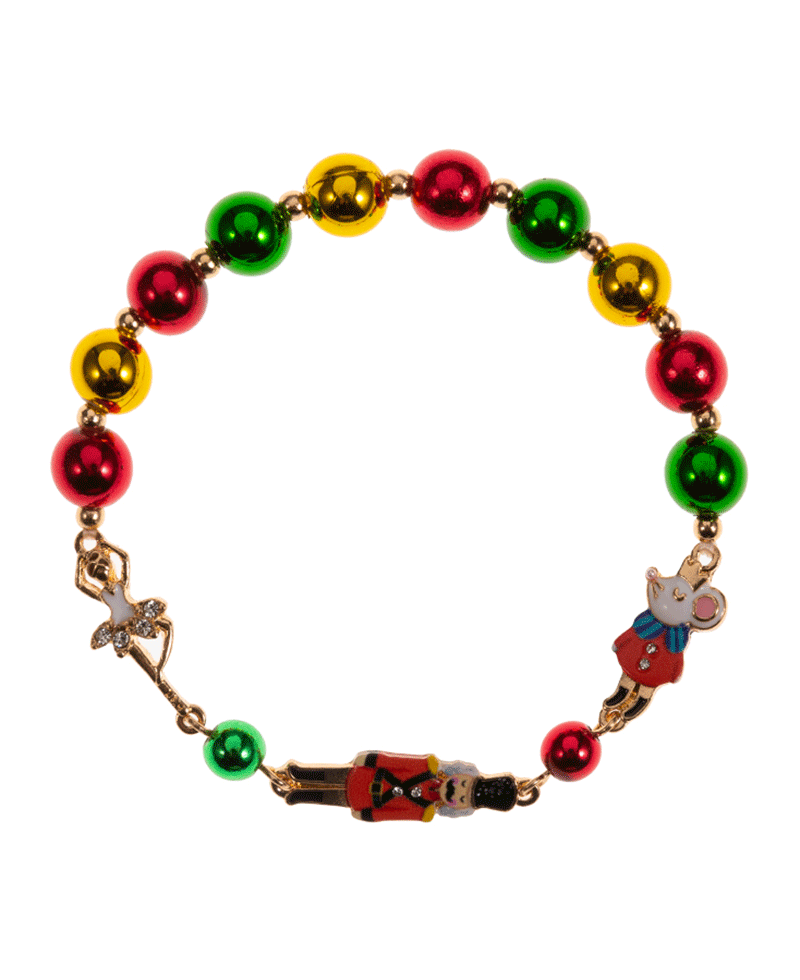 Nutcracker Icons w/ Colored Metal Ball Bracelet
