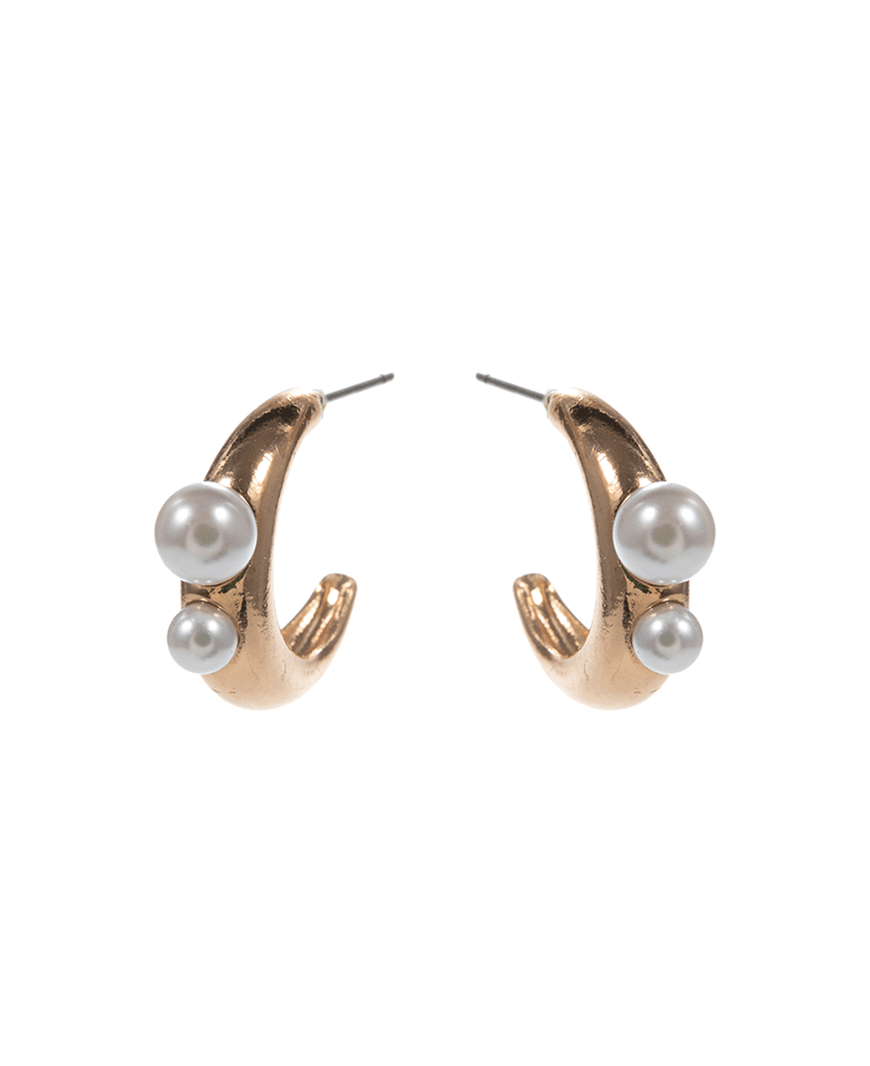 Round Pearl Hypo Titanium Hoop Earring - 0.75"
