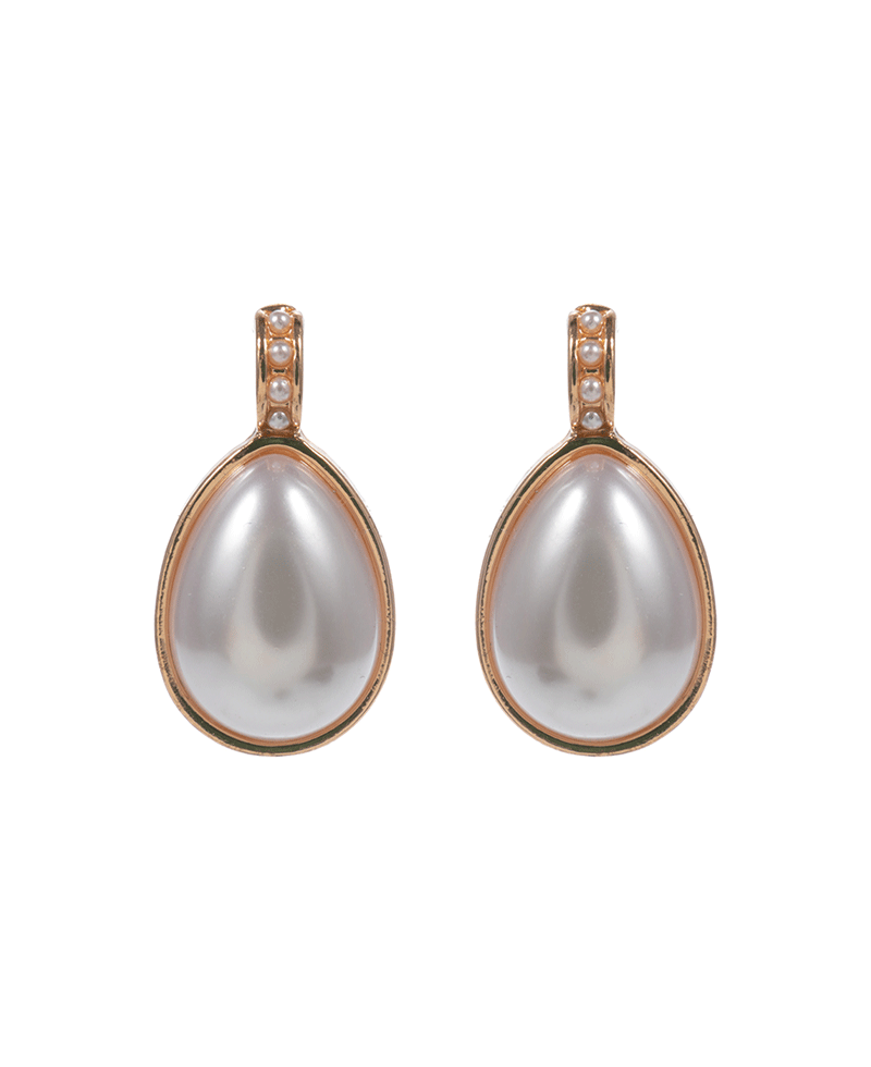 Teardrop Pearl Hypo Titanium Post Earring - 1.0"