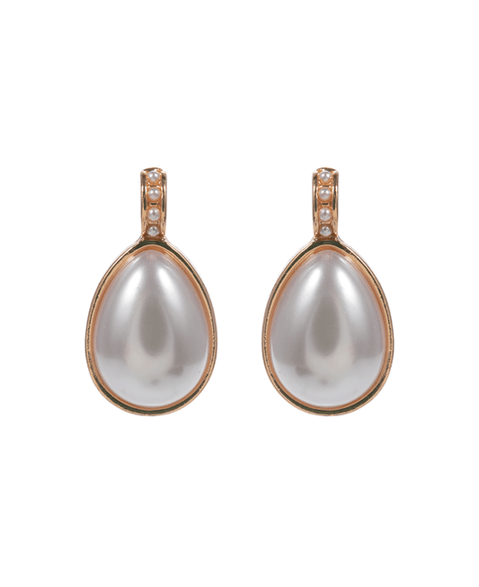 Teardrop Pearl Hypo Titanium Post Earring - 1.0"