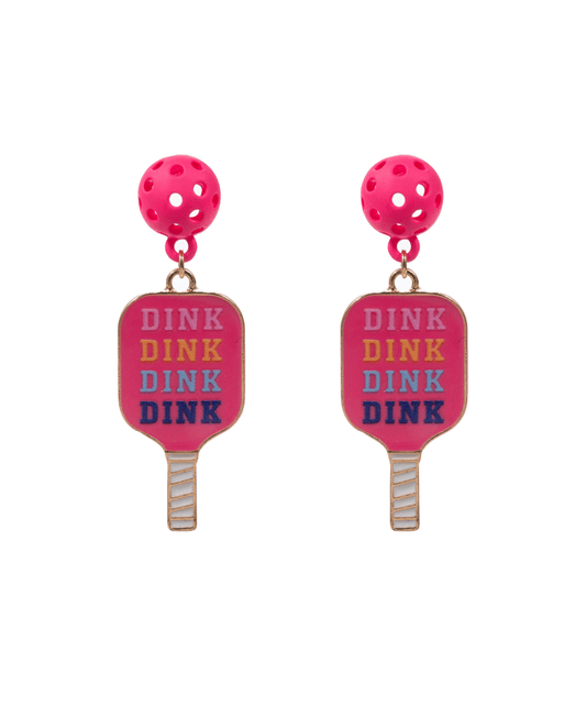 Pickleball Enamel Hypo Earring - 1.75"