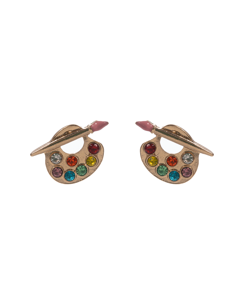 Brush w/ Palette Hypo Earring - 0.75"