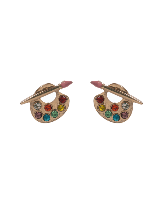 Brush w/ Palette Hypo Earring - 0.75"