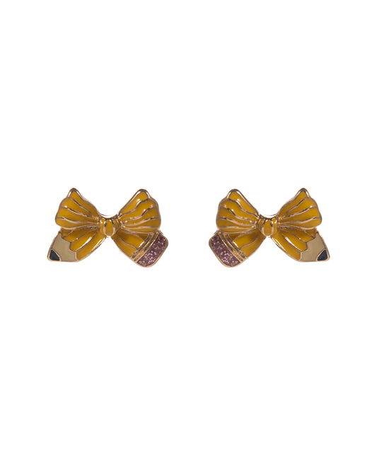 Bow Shaped Pencil Hypo Earring - 0.5"