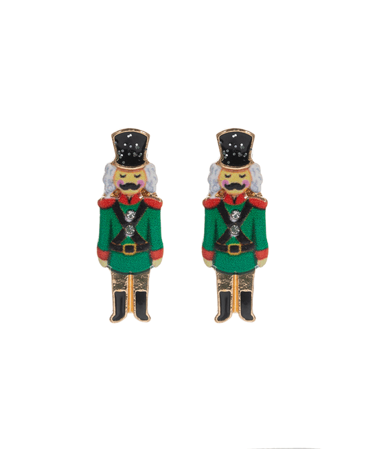 Nutcracker Shaped Enamel Hypo Earring - 1.0"