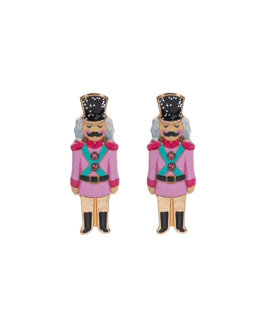Nutcracker Shaped Enamel Hypo Earring - 1.0"